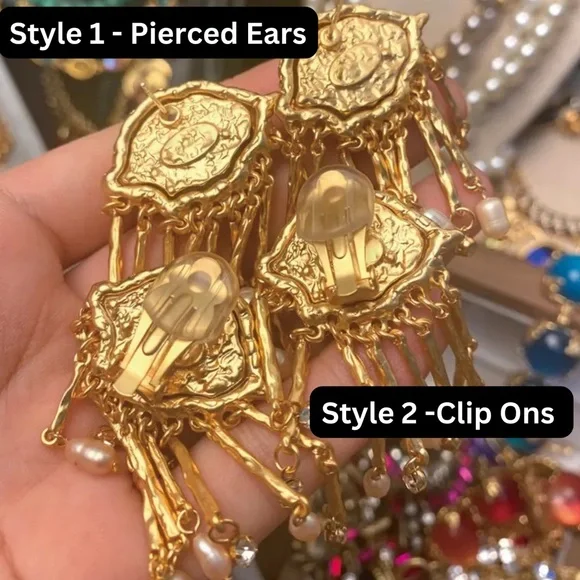 Lovers Eye Victorian Earrings, Women's Vintage Eye Earrings, Baroque-Sty… - Picture 4 of 14